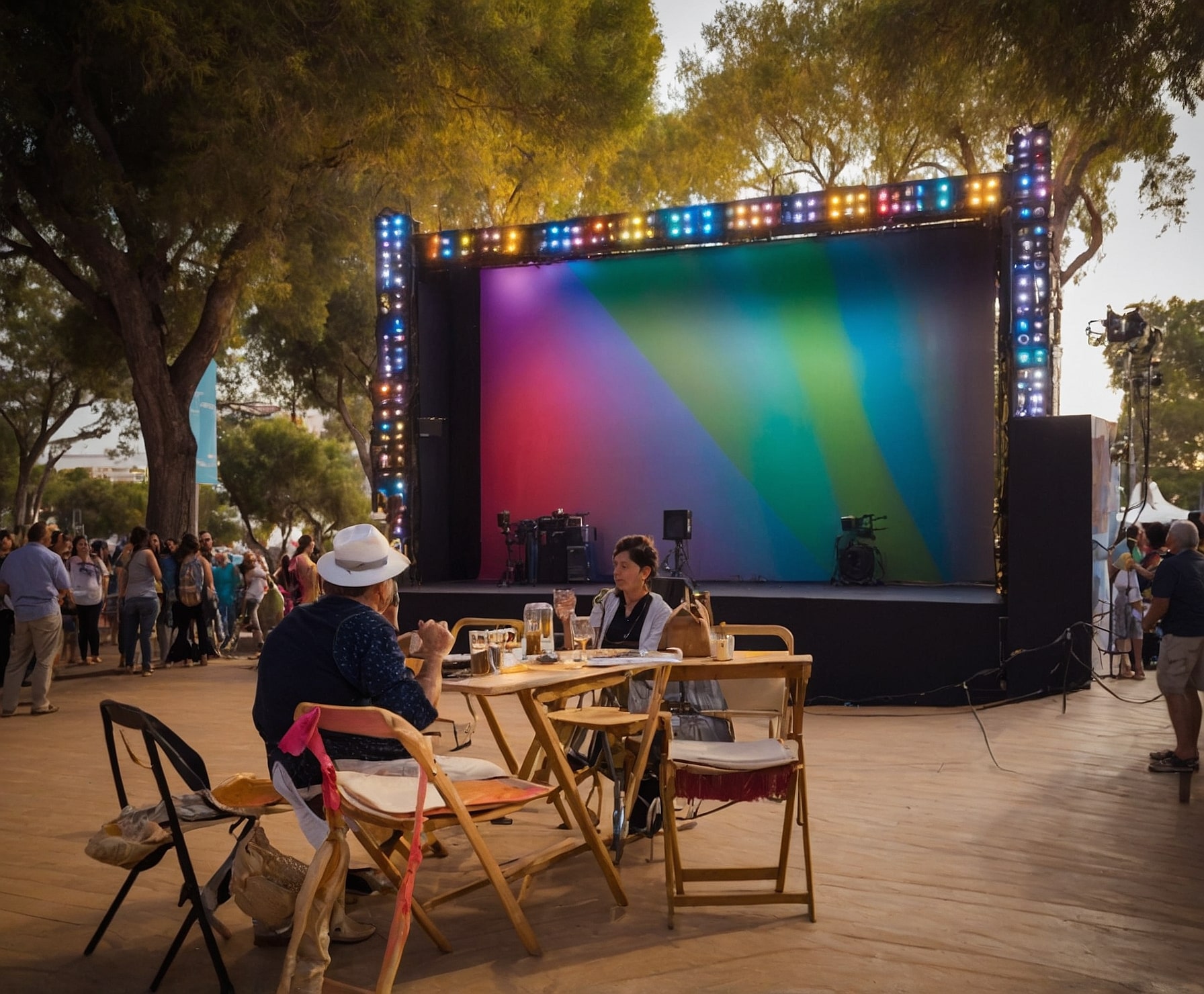 Escena artística en festival de cine independiente